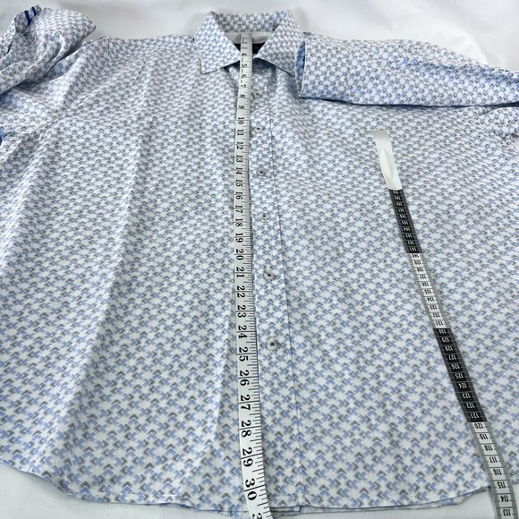 Robert Graham Modern Americana Men's 2XL Blue/Black Button Up Tailored Shirt - Picture 9 of 14